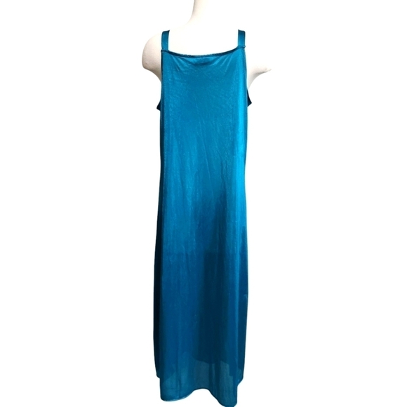 VINTAGE TEAL ANTHONY RICHARDS MAXI NIGHTGOWN SIZE LARGE - Picture 2 of 7